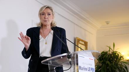 Marine Le Pen, Fraktionschefin ihrer rechtspopulistischen Partei Rassemblement National (RN) in der französischen Nationalversammlung.