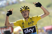 Froome fährt vornweg - ein gewohntes Bild bei der Tour de France.