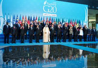 Vereint gegen den Terror? Die Staats- und Regierungschefs und Gäste des G20-Gipfels am 15.11.2015 im türkischen Antalya.