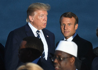 Der Präsident von Frankreich, Emmanuel Macron, mit US-Präsident Donald Trump.