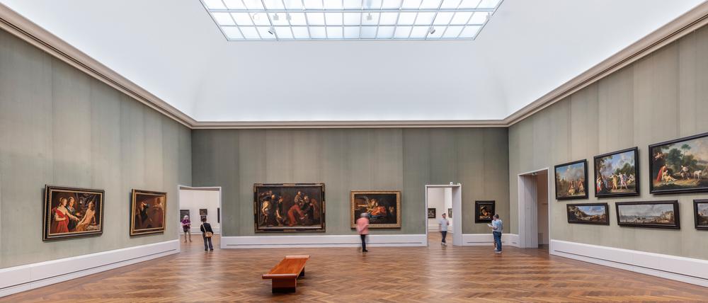 Eine Innenansicht der Gemäldegalerie. Das neue System betont die individuelle Beleuchtung der Bilder.