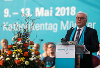 Bundespräsident Frank-Walter Steinmeier auf dem Deutschen Katholikentag.