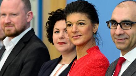 Sahra Wagenknecht und die Führungsriege ihrer neu gegründeten Partei.