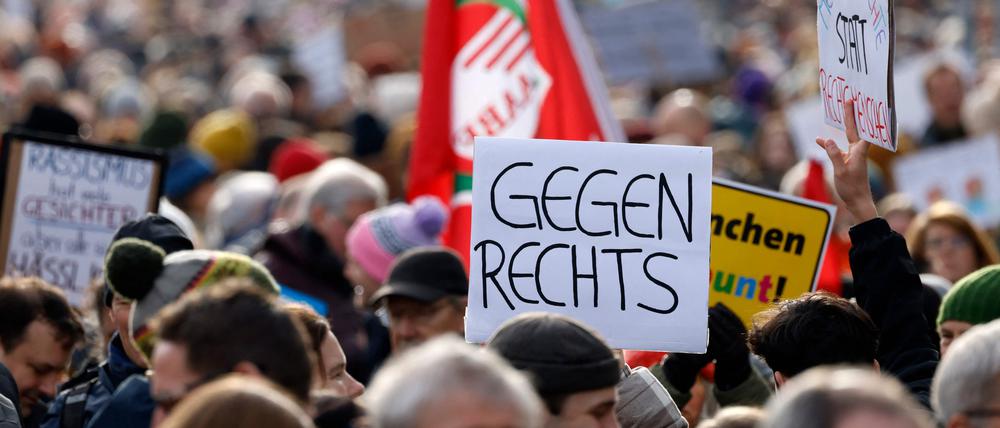 Eine Demonstration gegen rechts am 21. Januar in München.