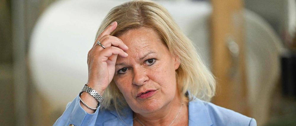 Bundesinnenministerin Nancy Faeser (SPD) steht in der Kritik.