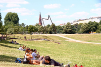 Der Görlitzer Park: An schönen Tagen ist der Park mitten in Kreuzberg sehr belebt.