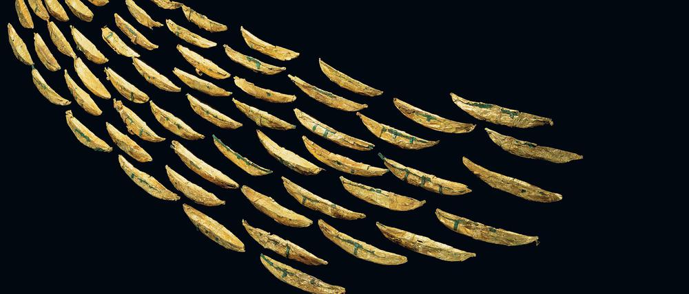 Goldschiffchen aus Nors. Nationalmuseum Kopenhagen.
Foto: LDA Sachsen-Anhalt, Foto: Juraj Lipták