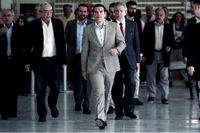 Der griechischeRegierungschef Alexis Tsipras auf dem Weg zu den jüngsten Verhandlungen.