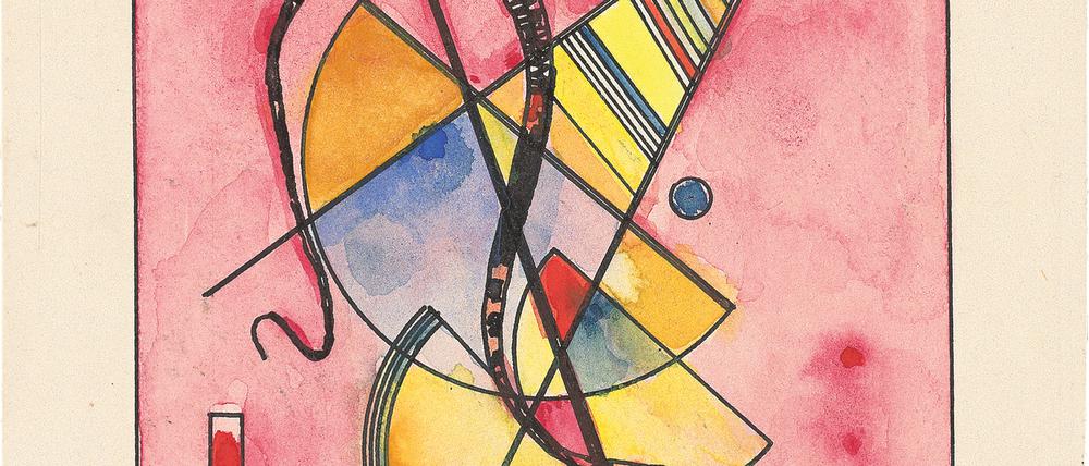 Das Werk ohne Titel aus dem Jahr 1928 von Kandinsky soll laut der polnischen Regierung 1984 aus dem Warschauer Museum gestohlen worden sein (© Grisebach GmbH).