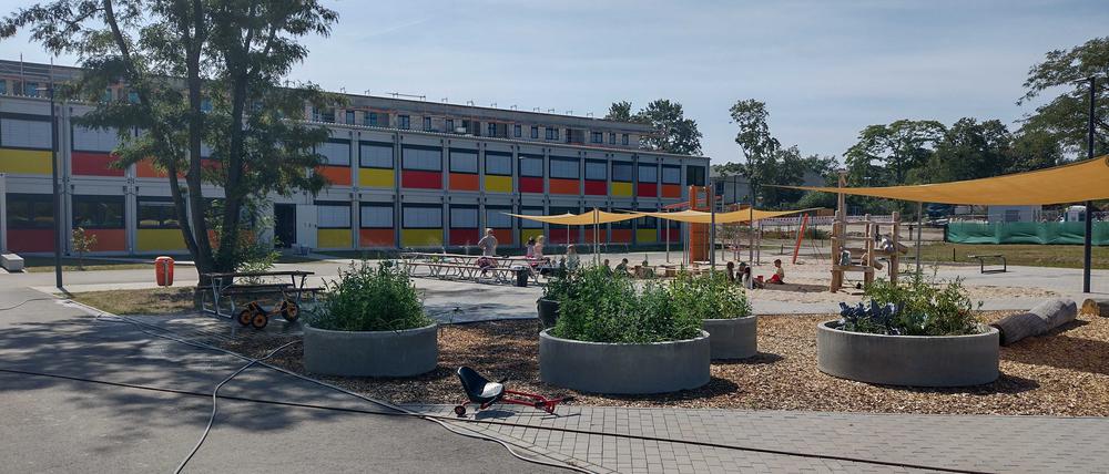 Die Grundschule am Telegrafenberg ist derzeit noch ein Modulbau (Archivbild).
