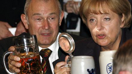 Günther Beckstein und Angela Merkel