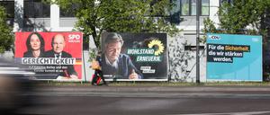 Wer steht hier eigentlich zur Wahl? Die SPD wirbt mit dem Kanzler, die Grünen mit dem Vizekanzler. Bei der Europawahl können beide nicht gewählt werden.