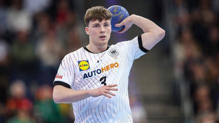 Nils Lichtlein bei der deutschen Handball-Nationalmannschaft. 