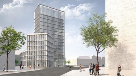 Nach den Entwürfen von Architekt Max Dudler will der Investor „North Gate Besitz GmbH“ am Rathenauplatz in Halensee gläserne Bürotürme bauen, die auch Wohnungen, ein Café, ein Restaurant und Veranstaltungsräume beherbergen sollen. 
 