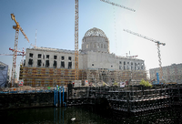 Die Baustelle des Humboldt-Forums in Berlin im April 2016.