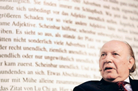 Im Exil der Sprache. Imre Kertész 2007 bei einer Basler Lesung aus seinem "Dossier K.".