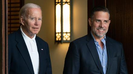 Joe Biden, Präsident der USA, und sein Sohn Hunter Biden (v.l.)