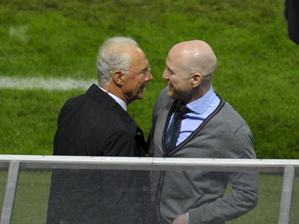 Franz Beckenbauer und Matthias Sammer beim DFB-Pokalfinale 2013.