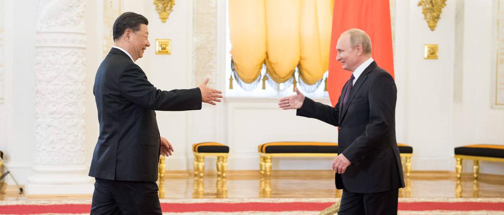 Chinas Präsident Xi zu Besuch im Kreml. (Archivbild aus dem Jahr 2020)