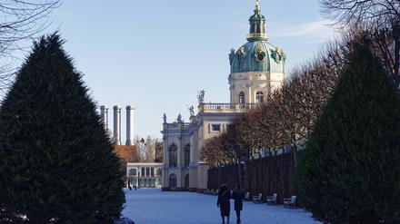 Schlosspark Charlottenburg im Schnee.