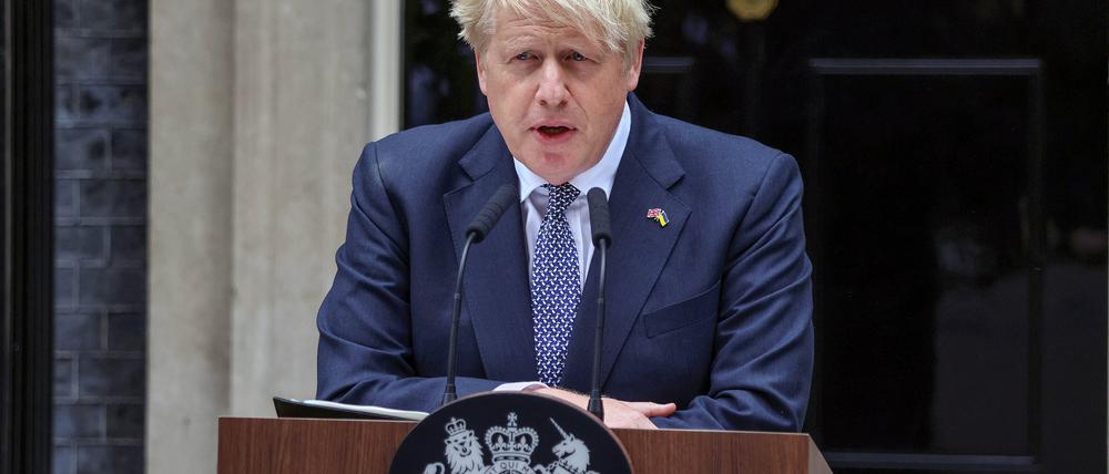 Boris Johnson kündigte am Donnerstag seinen Rücktritt als Premier an.