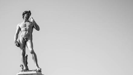 Eine Kopie der David-Statue von Michelangelo in Florenz.