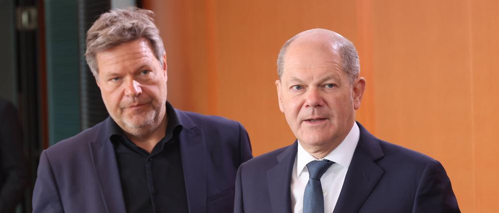 Bundeskanzler Olaf Scholz und Bundeswirtschaftsminister Robert Habeck (Archivbild)