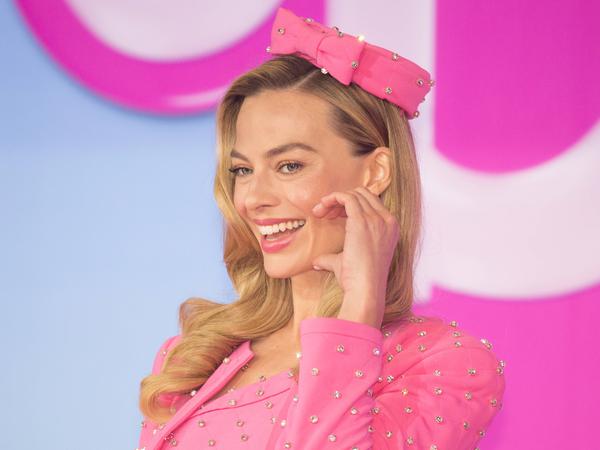 „Barbie“-Hauptdarstellin Margot Robbie am 3. Juli auf einer Pressekonferenz