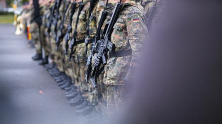 Reservisten der Bundeswehr in der Lützow-Kaserne in Münster.