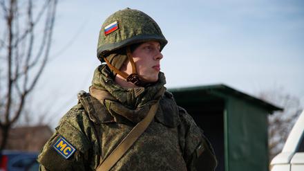 Ein Soldat der russischen „Friedensmission“ in der moldauischen Region Transnistrien.