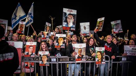 Proteste für die Freilassung von Geiseln in Israel.