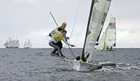 Steuermann Erik Heil, 24 (hinten), und Vorschoter Thomas Plößel, 25, segeln seit 2001 zusammen.