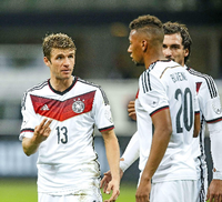 Thomas Müller, Jerome Boateng und Mats Hummels (v.l.n.r.) haben eine Epoche in der deutschen Nationalmannschaft geprägt. Ein Rückblick.