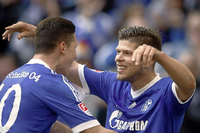 Wieder alles im Lot? Huntelaar und Draxler jubeln über den Erfolg gegen Hoffenheim.