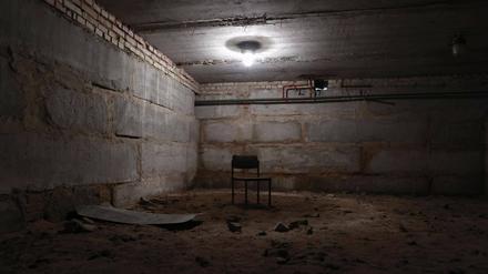 War in Ukraine Photo taken in Bucha, near Kyiv, on Aug. 5, 2022, shows a basement believed to be used by Russian forces to torture and kill civilians. Ukrainian police said the bodies of five men aged between 24 and 54 were found there. PUBLICATIONxINxGERxSUIxAUTxHUNxONLY A14AA0001323392P 