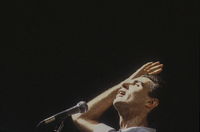 Postpunk. Der Frontman der Talking Heads David Byrne 1981 bei einem Konzert in Bologna.
