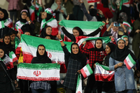 Durchbruch. Iranische Frauen bei einem Fußballspiel.