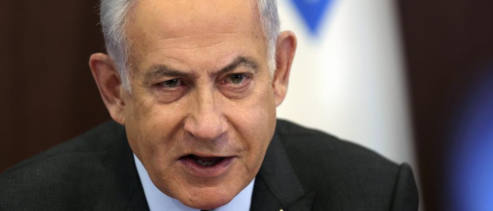  Israels Regierungschef Benjamin Netanjahu.