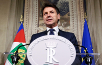 Der neue Premierminister Giuseppe Conte bei einer Pressekonferenz am 31. Mai in Rom.
