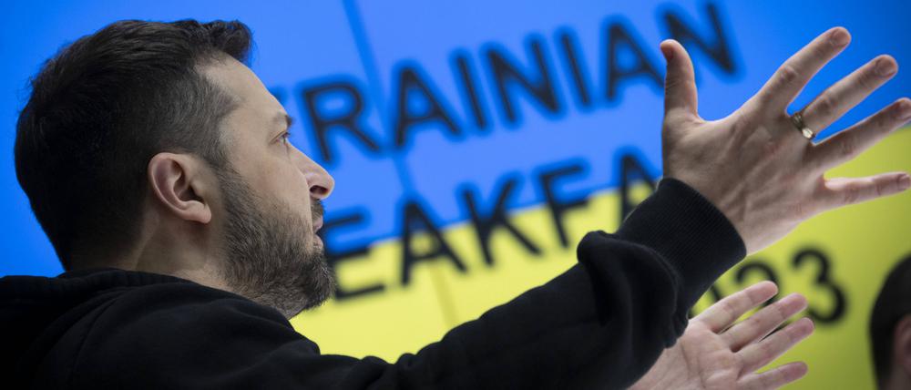 Der ukrainischer Präsident Selenskyj am 19. Januar 2023 in Kiew.