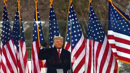 Der scheidende US-Präsident Donald Trump am 6. Januar 2020, kurz vor dem Sturm aufs Kapitol durch seine Anhänger.