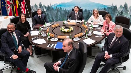 Die G7-Außenministerrunde bei ihrem Treffen im japanischen Karuizawa.