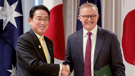 Japans Premierminister Fumio Kishida mit Australiens Regierungschef Anthony Albanese.