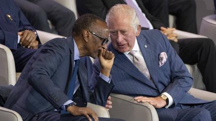 Charles und Präsident Paul Kagame.