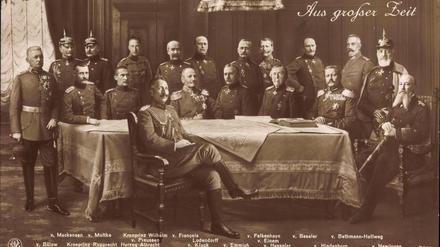Der Generalstab des Kaisers Wilhelm II. Anlass der Schmutzkampagne Hardens war dessen Sorge, Deutschland würde ,verweichlichen’.