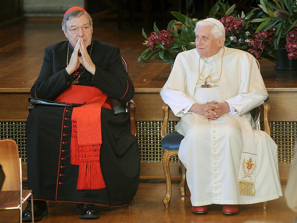 William Pope with Pope Benedict XVI, who also died.  (right)