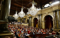 Das Parlament in Katalonien verabschiedete das umstrittene "Referendumsgesetz".