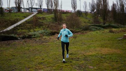 Wind und Regen machen Marathonläuferin Katharina Kluge nichts aus, im Gegenteil. 