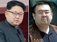 Nordkoreas Machthaber Kim Jong Un (links) und sein ermordeter Halbbruder Kim Jong Nam