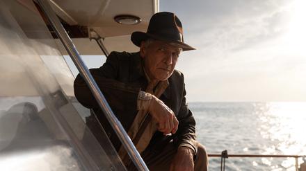 Harrison Ford als Indiana Jones in einer Szene des Films „Indiana Jones und das Rad des Schicksals“.